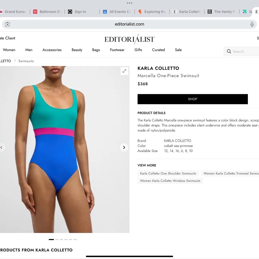 New Karla Colletto Color Block Swimsuit - image 1